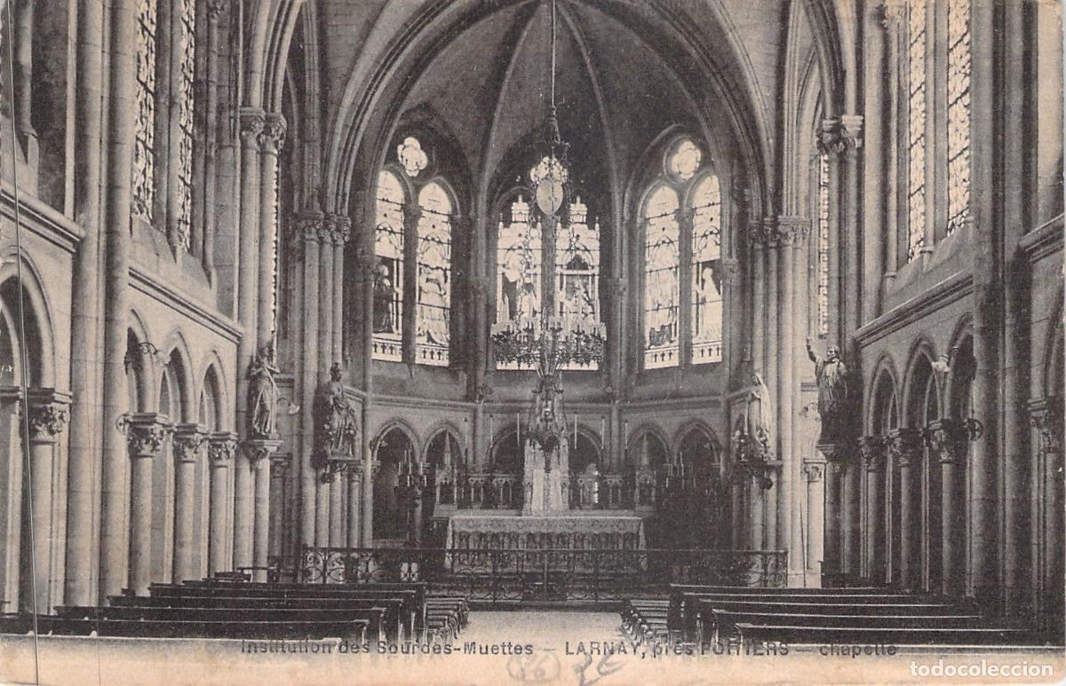 Postkarten: Postal de la Capilla de la Instituci&oacute;n de Sordomudas en Larnay