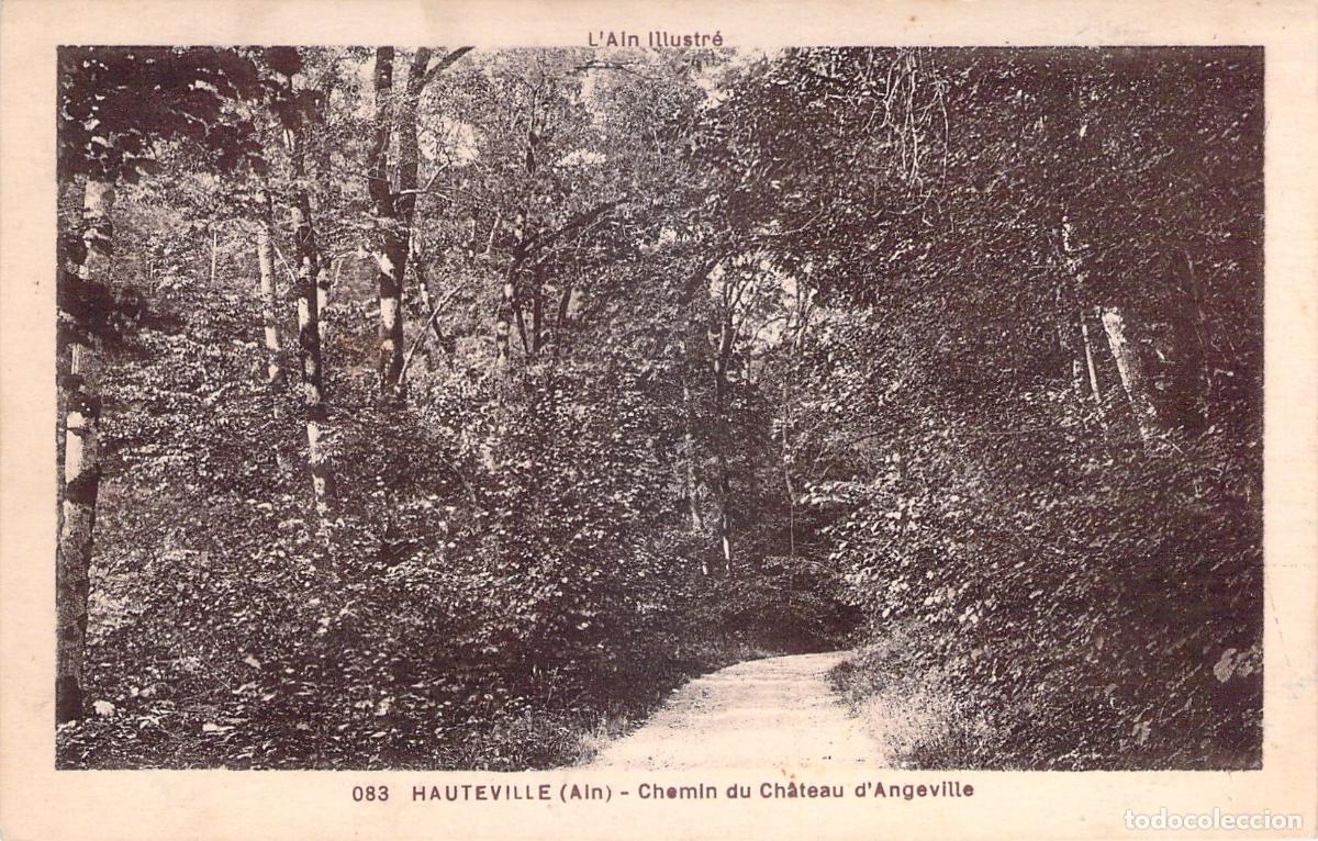 Postales: Postal de Hauteville, Ain - Camino del Castillo de Angeville, Francia