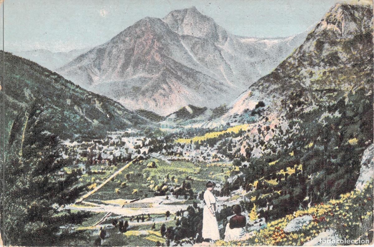 Postales: Postal de Paisaje Monta&ntilde;oso en Italia con Figuras