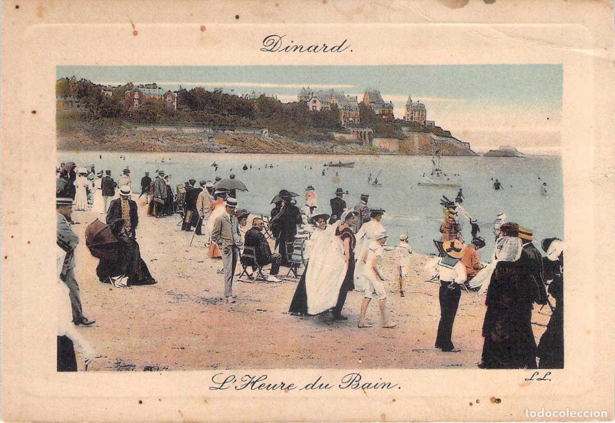 Postales: Postal Playa de Dinard Francia L'Heure du Bain