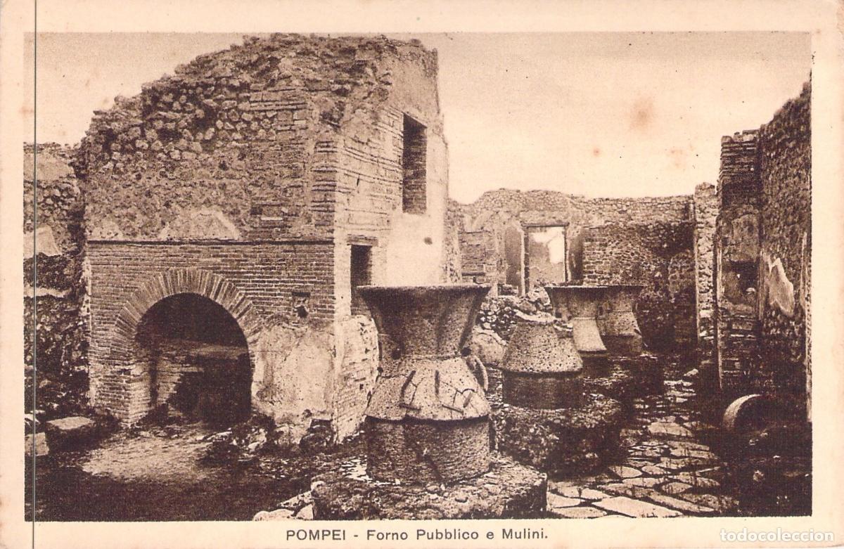 Postales: Postal de Pompeya: Horno P&uacute;blico y Molinos, Italia