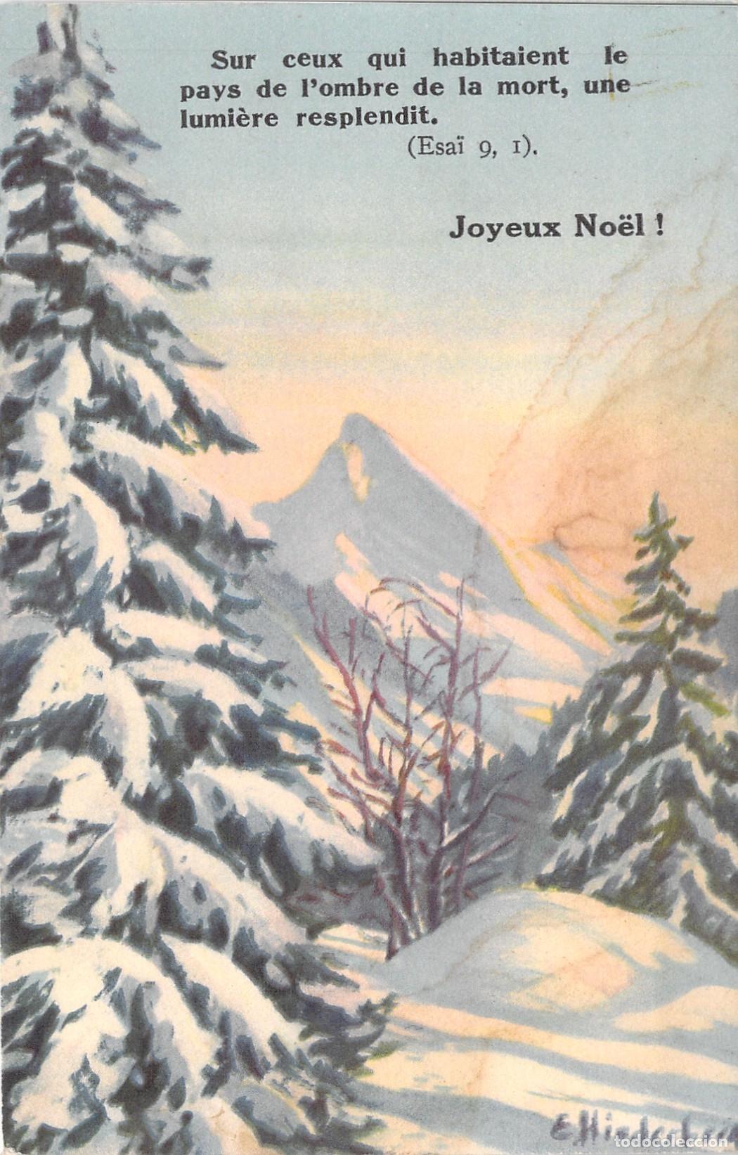 Postales: Postal de Navidad con Paisaje de los Alpes Suizos