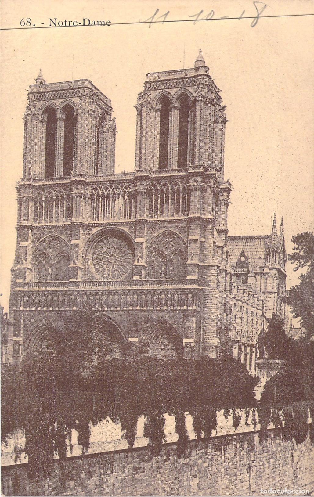 Postales: Postal de la Catedral de Notre-Dame en Par&iacute;s, Francia