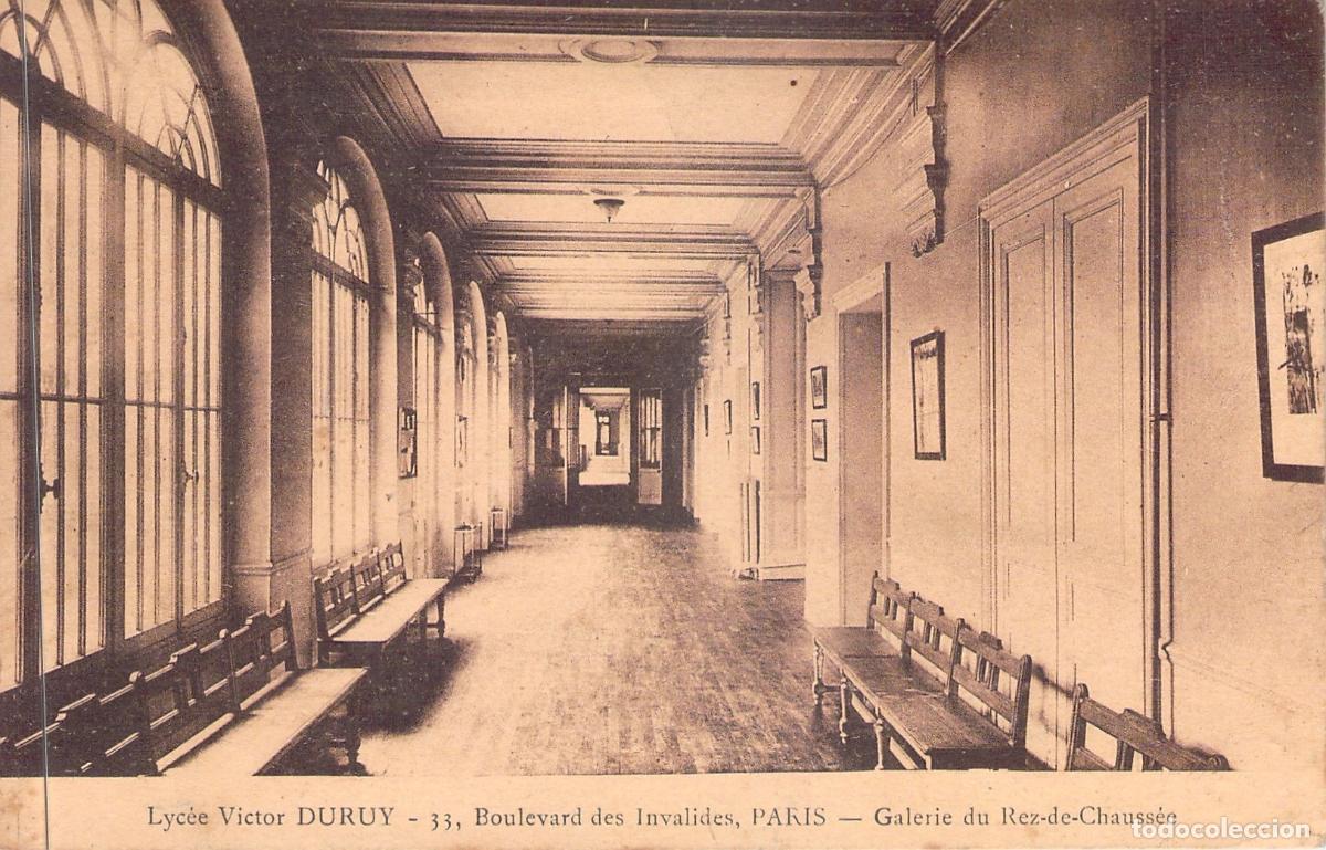 Postales: Postal del Liceo Victor Duruy, Galer&iacute;a de la Planta Baja en Par&iacute;s
