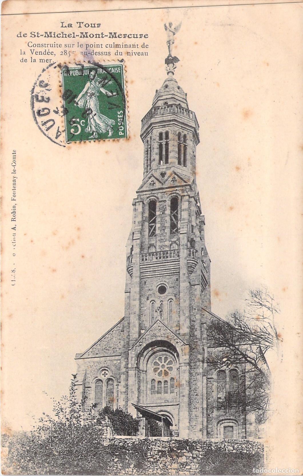 Postales: Postal de la Torre de Saint-Michel-Mont-Mercure, Vend&eacute;e, Francia
