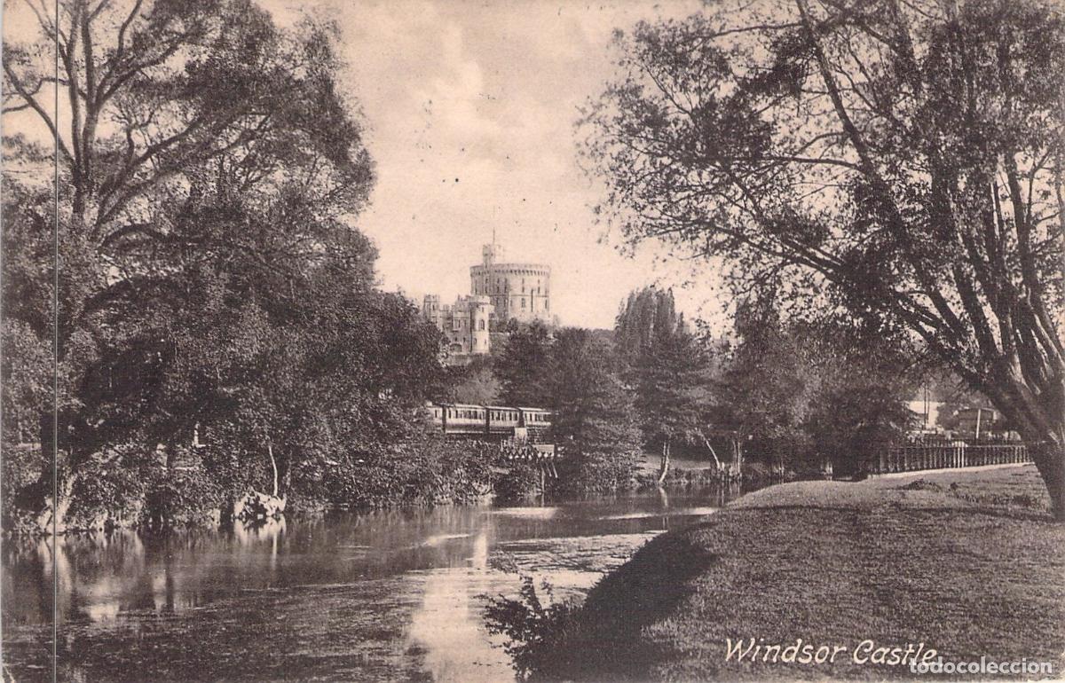 Postales: Postal del Castillo de Windsor y el R&iacute;o T&aacute;mesis, Inglaterra