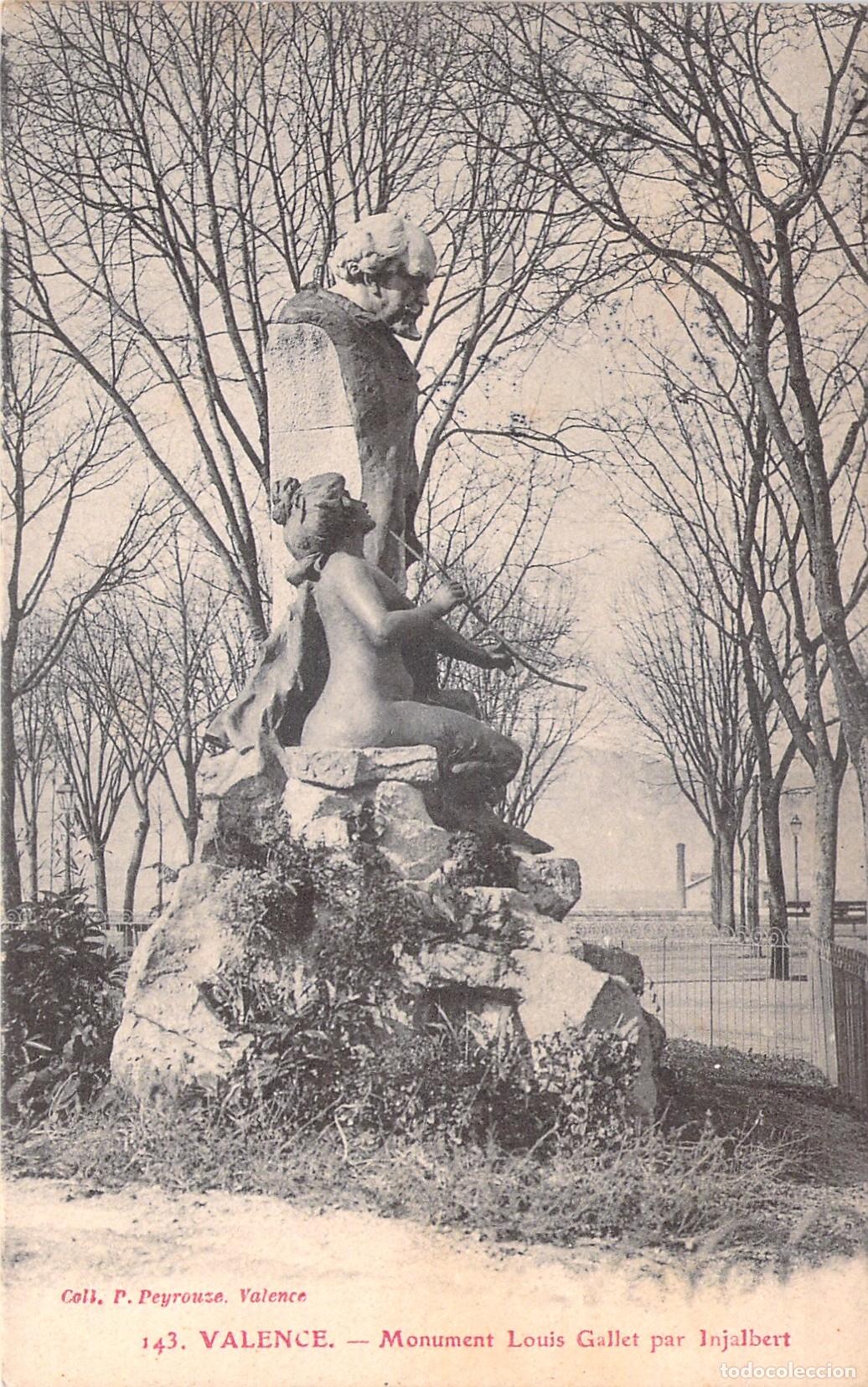 Postales: Postal de Valence, Francia: Monumento a Louis Gallet por Injalbert