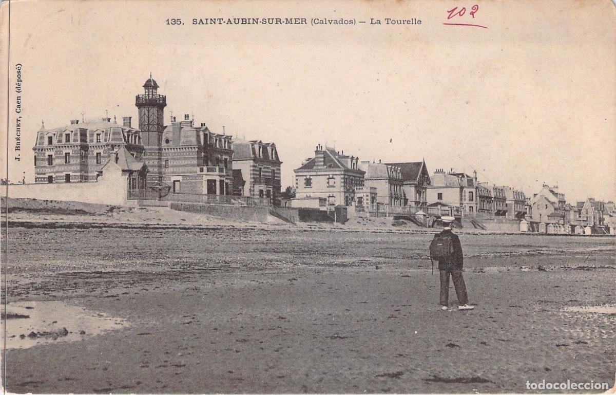 Postales: Postal de Saint-Aubin-sur-Mer y La Tourelle en Calvados, Francia