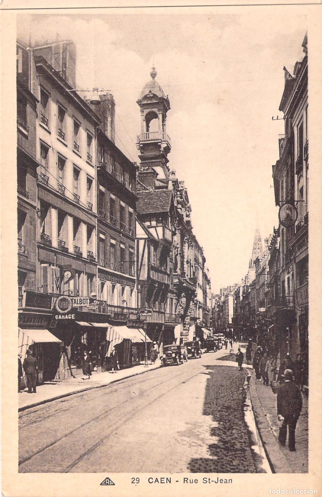 Postales: Postal de Caen, Rue Saint-Jean, Normand&iacute;a, Francia