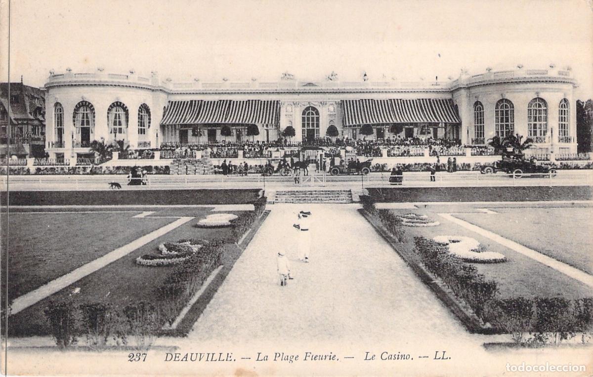 Postales: Postal de Deauville: El Casino y la Playa Florida, Francia