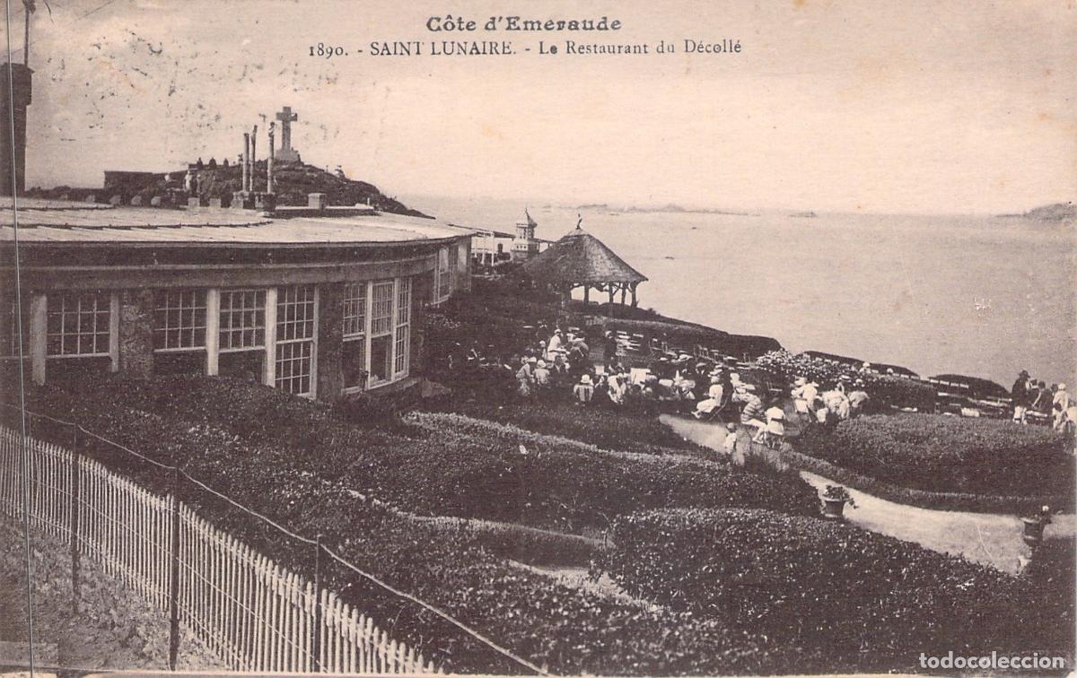 Postales: Postal de Saint-Lunaire, Restaurante del D&eacute;coll&eacute;, Costa de Esmeralda