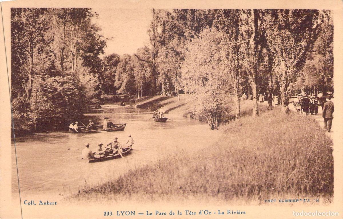 Postales: Postal de Lyon: El Parque de la T&ecirc;te d'Or y el R&iacute;o