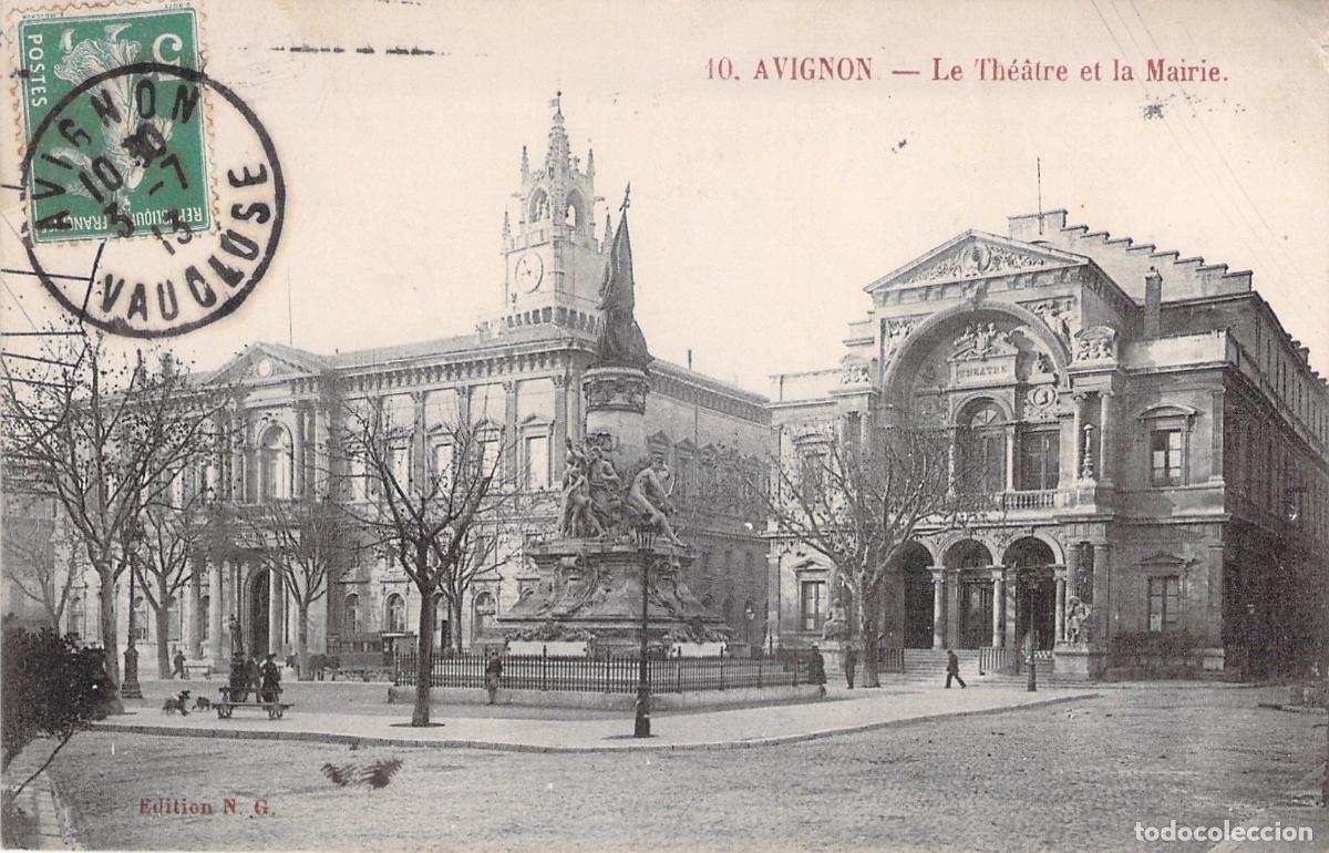 Postales: Postal de Avignon: El Teatro y el Ayuntamiento de Vaucluse