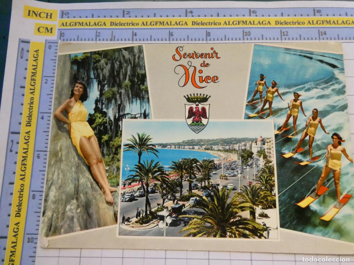 Postales: POSTAL DE FRANCIA. NIZA NICE MUJERES BA&Ntilde;ADOR HACIENDO ESQU&Iacute; ACU&Aacute;TICO. 2990