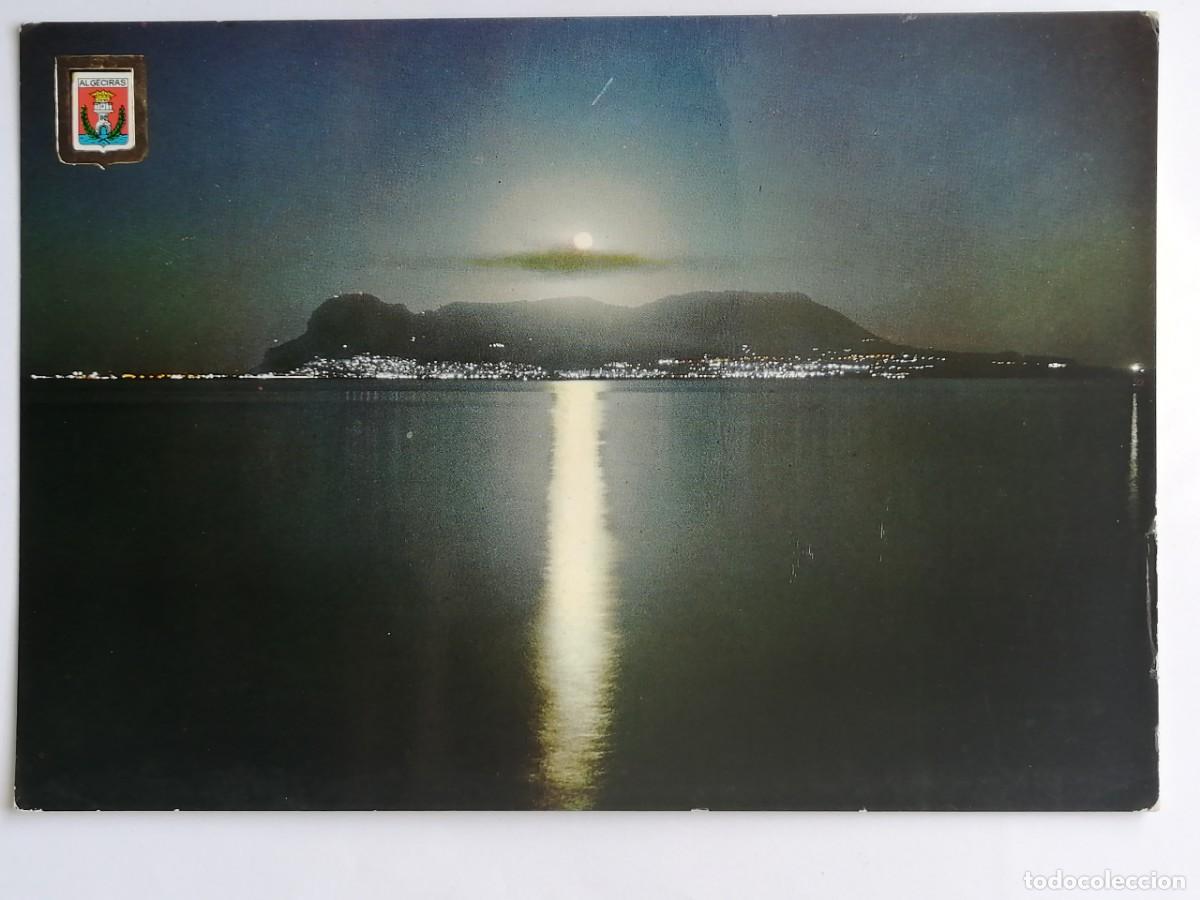 Postales: POSTAL 18632 ESCRITA-SUBIRATS 22 ALGECIRAS CADIZ VISTA NOCTURNA PE&Ntilde;ON DE GIBRALTAR