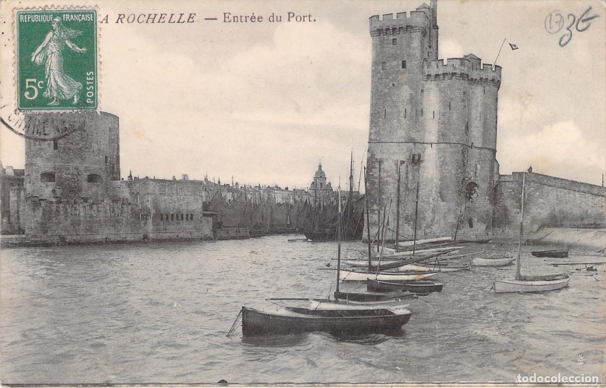 Postcards: Postal de La Rochelle: Entrada del Puerto y Torres Medievales