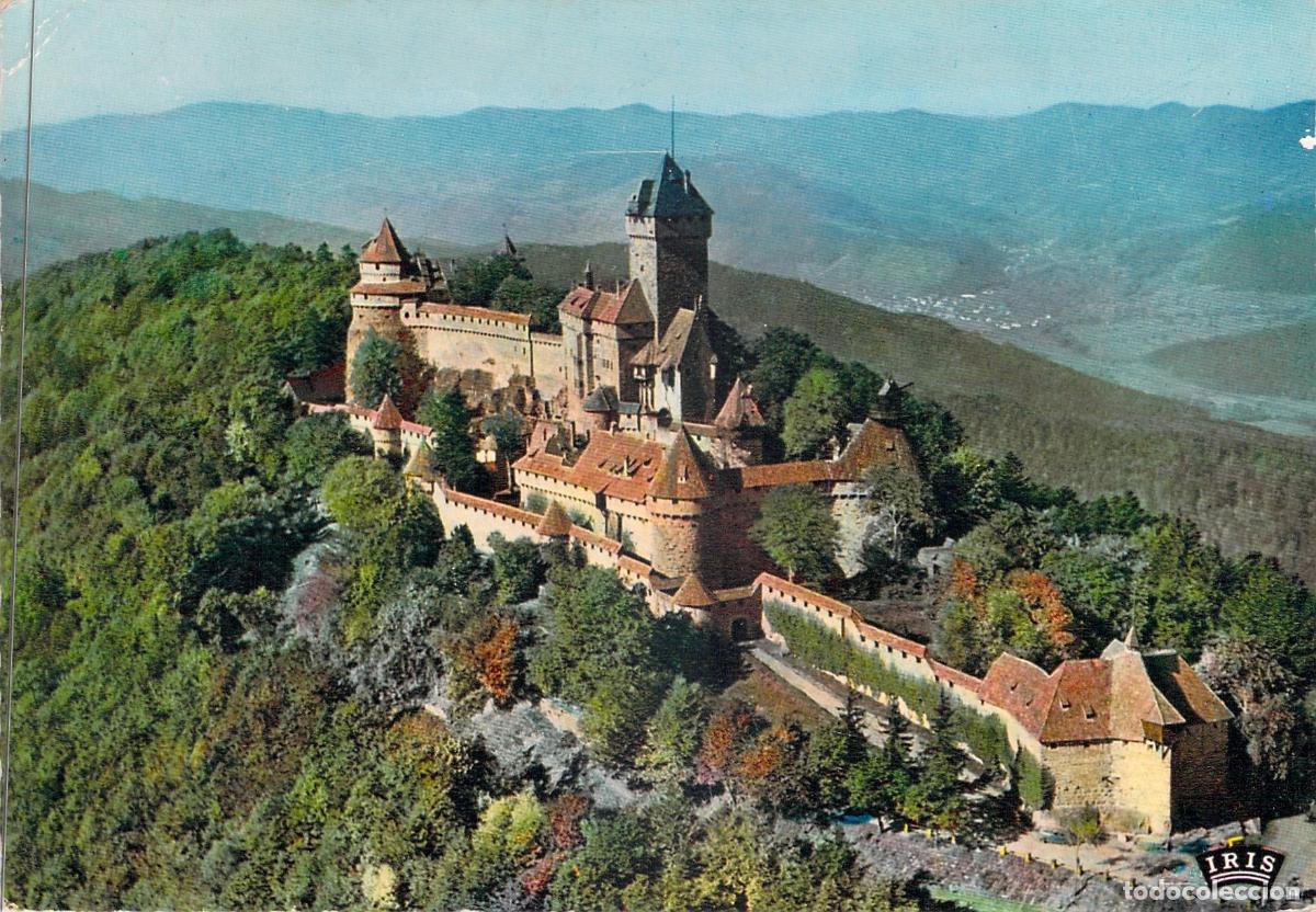 Postkarten: Postal del Castillo de Haut-Koenigsbourg en Alsacia, Francia