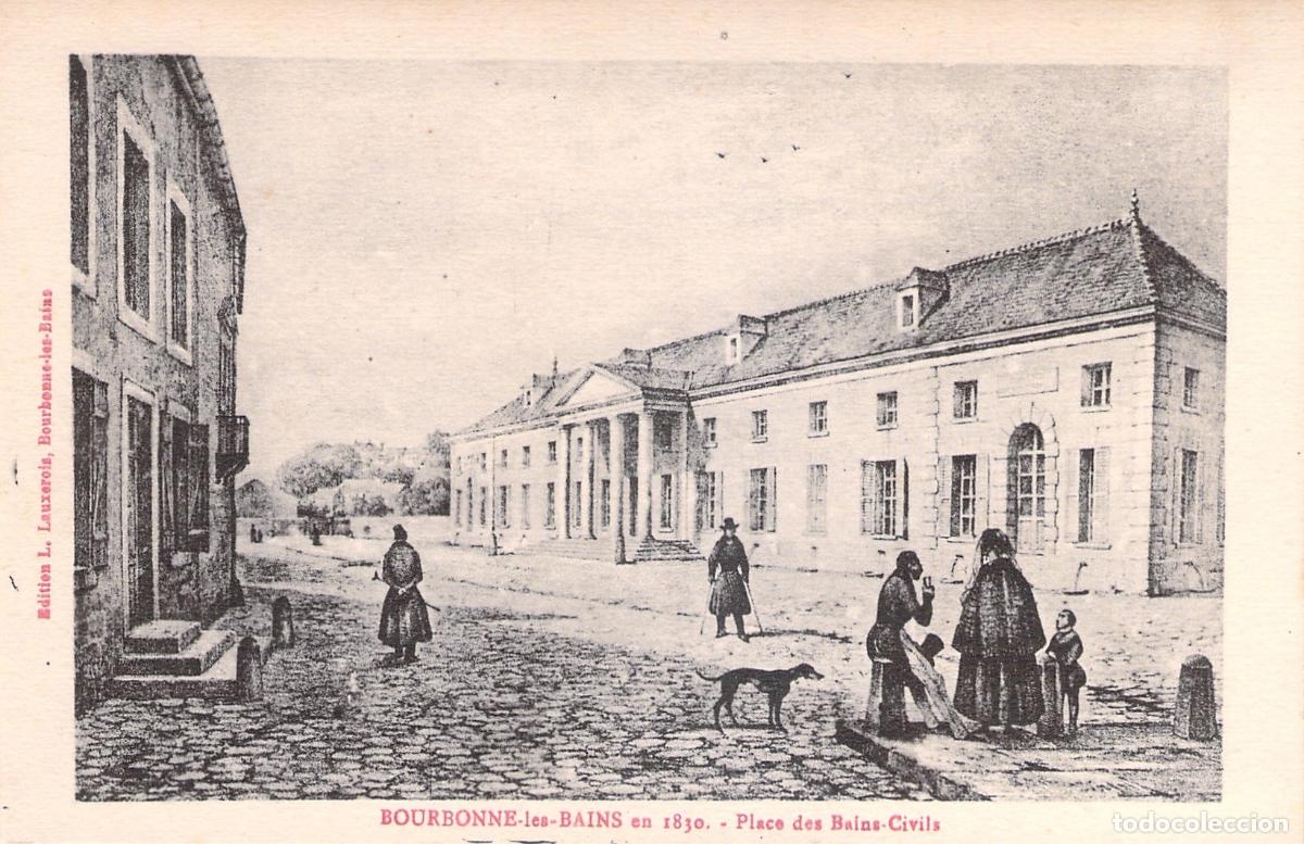 Postales: Postal de la Plaza de los Ba&ntilde;os Civiles en Bourbonne-les-Bains