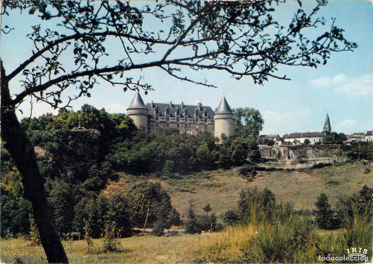 Postales: Postal del Castillo de Rochechouart en el Valle de la Graine, Francia