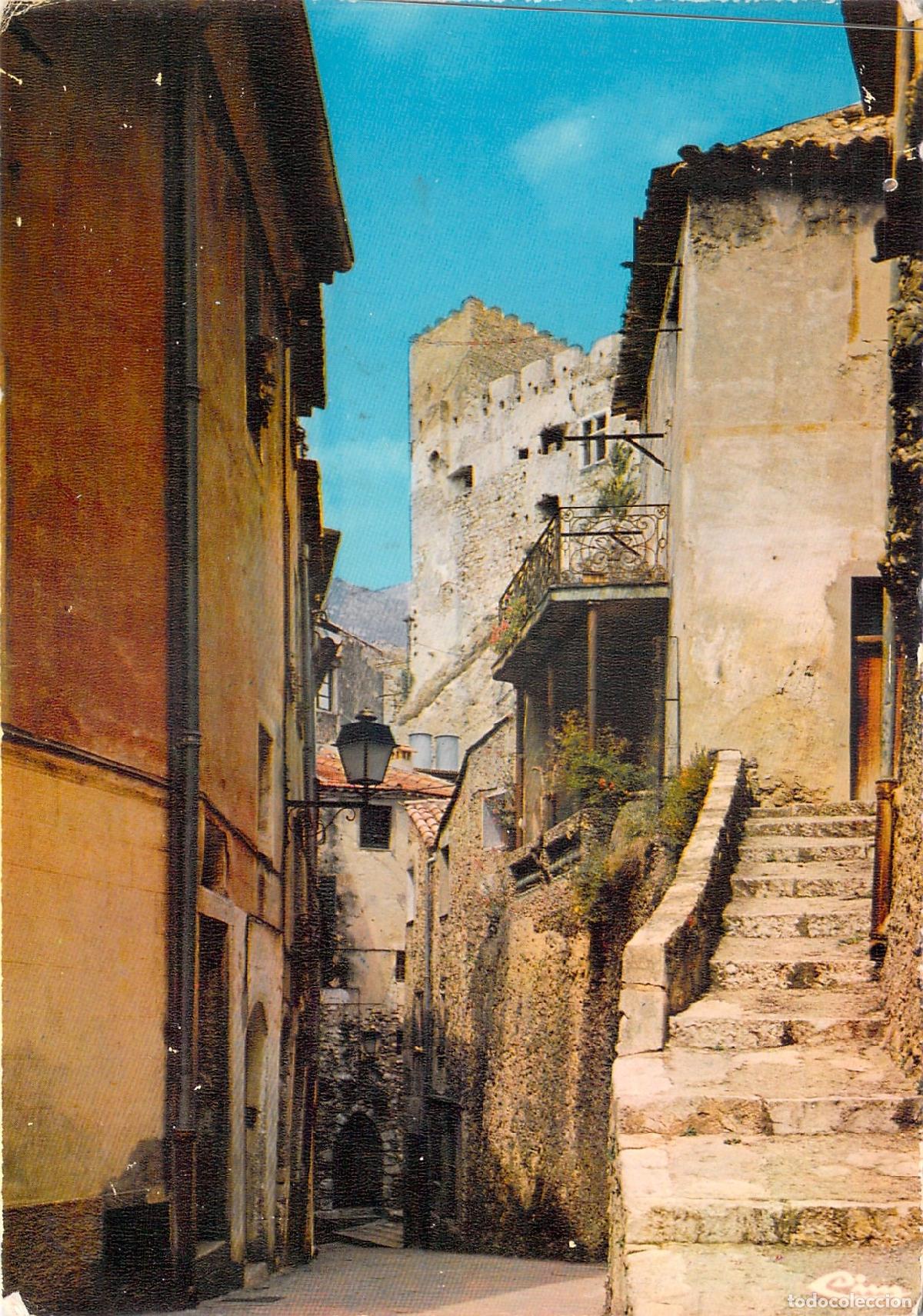 Postales: Postal de Roquebrune-Cap-Martin: Vista del Castillo desde el Pueblo Viejo