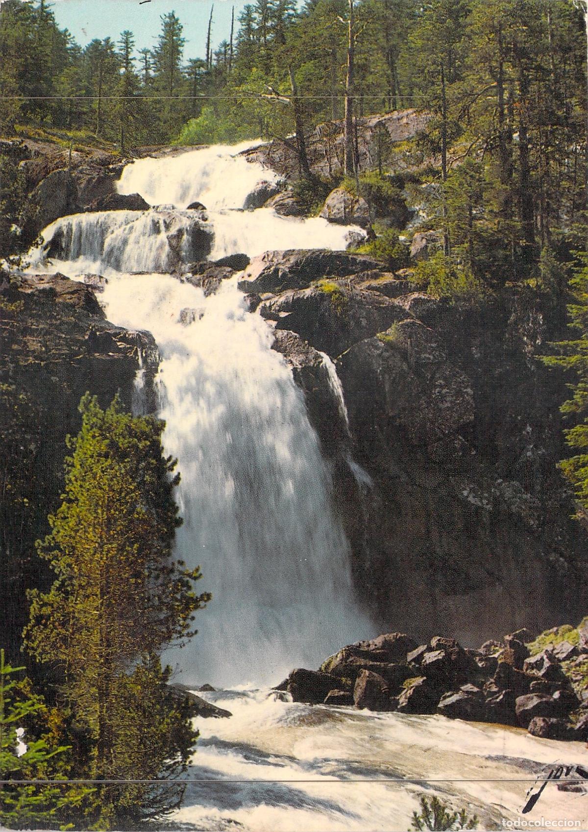 Postales: Postal de la Cascada del Pont d'Espagne en Cauterets, Pirineos