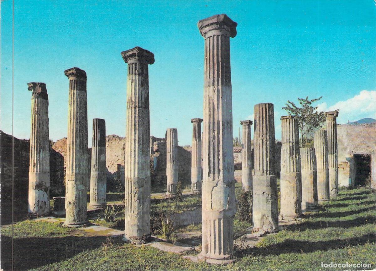 Postales: Postal de la Casa de Pansa y su Peristilo en Pompeya, Italia