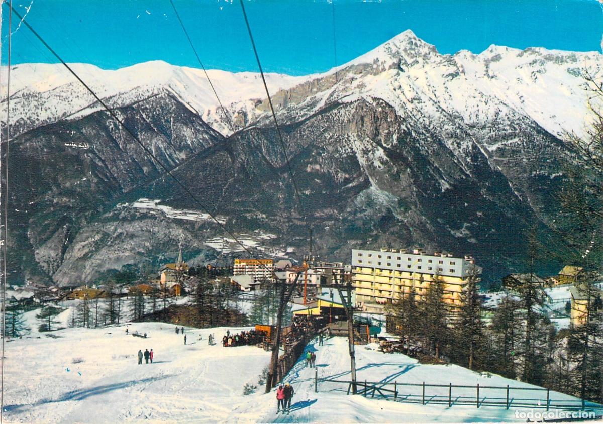 Postales: Postal Sauze d'Oulx Panorama Alpes Italianos Estaci&oacute;n de Esqu&iacute;