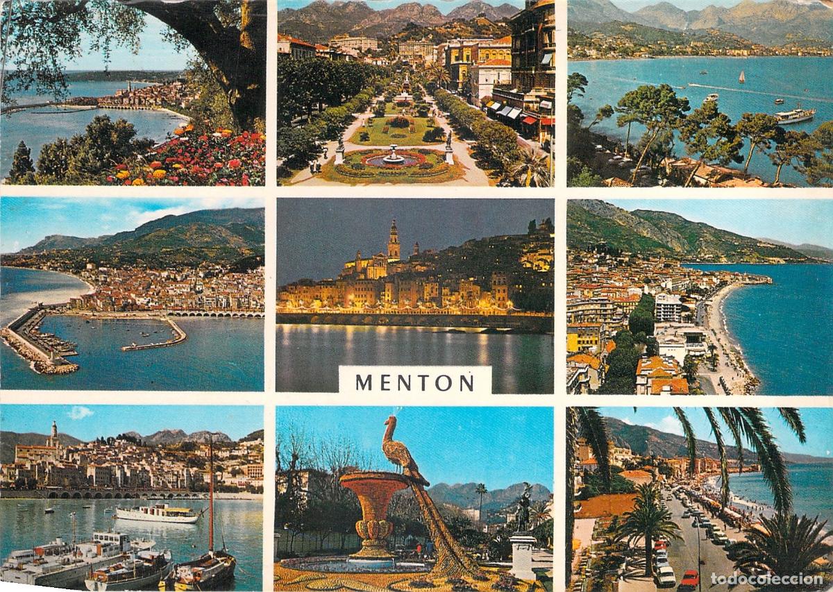 Postales: Postal de Menton Francia Multivistas Costa Azul