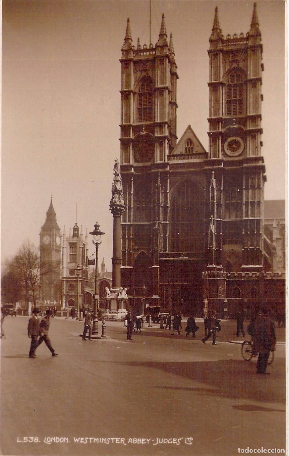 Postales: Postal de la Abad&iacute;a de Westminster en Londres, Inglaterra