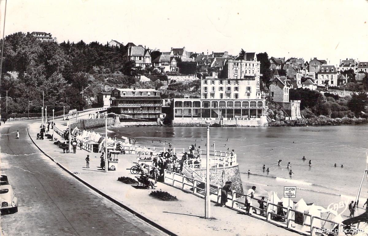 Postcards: Postal Saint-Cast Francia Boulevard de la Mer y Grand H&ocirc;tel des Rochers