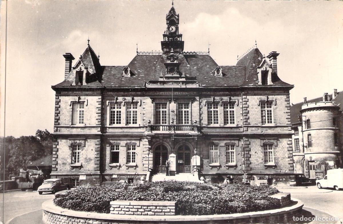 Postcards: Postal de L'H&ocirc;tel de Ville en Creil, Oise, Francia