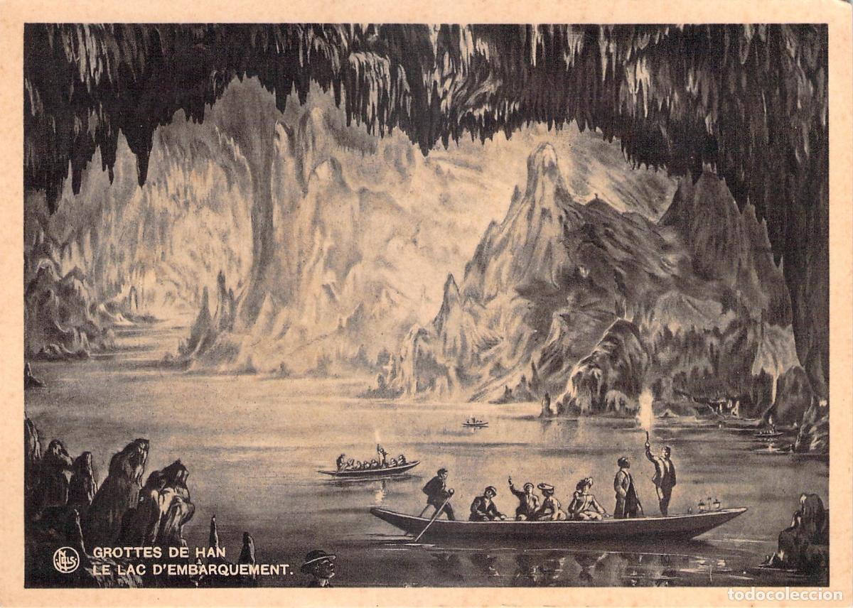 Postales: Postal de las Grutas de Han, Lago de Embarque, B&eacute;lgica