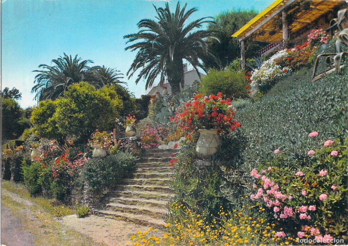 Postales: Postal Escalier Fleuri au Rayol, Costa Azul, Francia