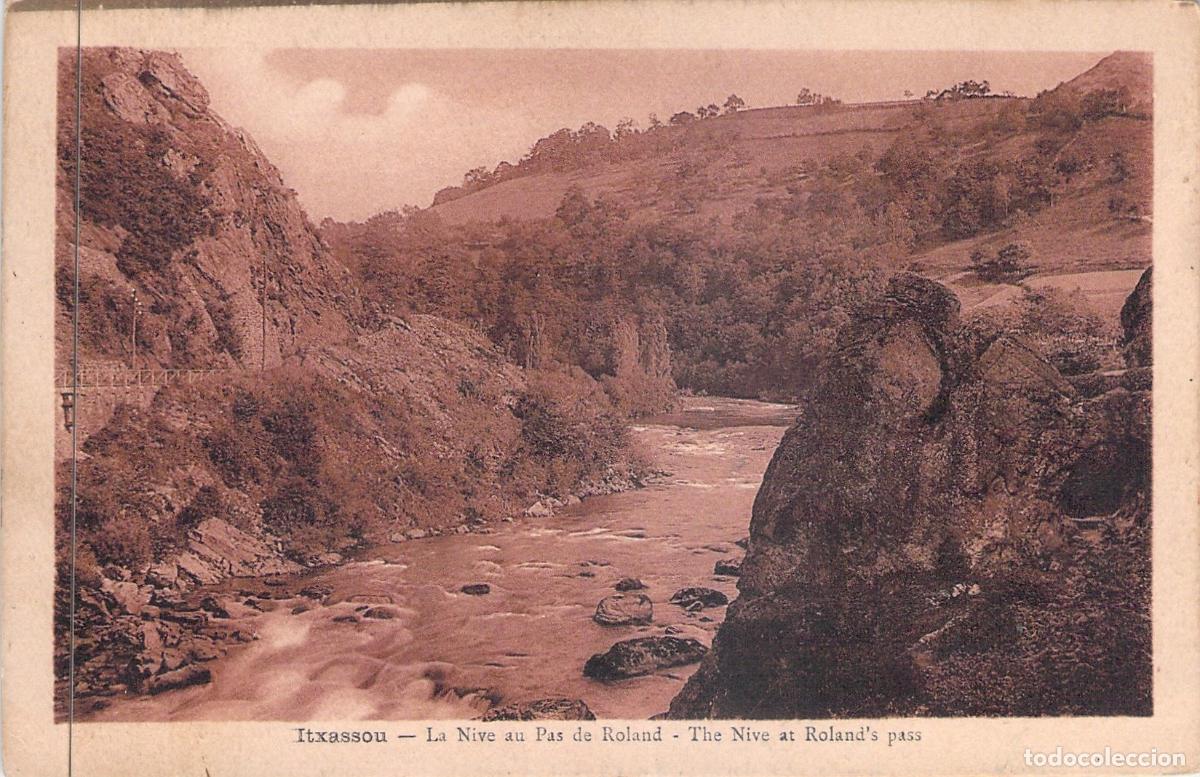 Postales: Postal de Itxassou, R&iacute;o Nive en el Pas de Roland, Francia