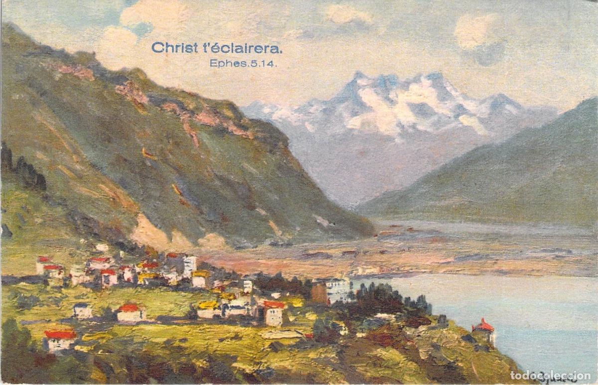 Postcards: Postal de los Alpes Suizos Les Dents du Midi con Vers&iacute;culo B&iacute;blico