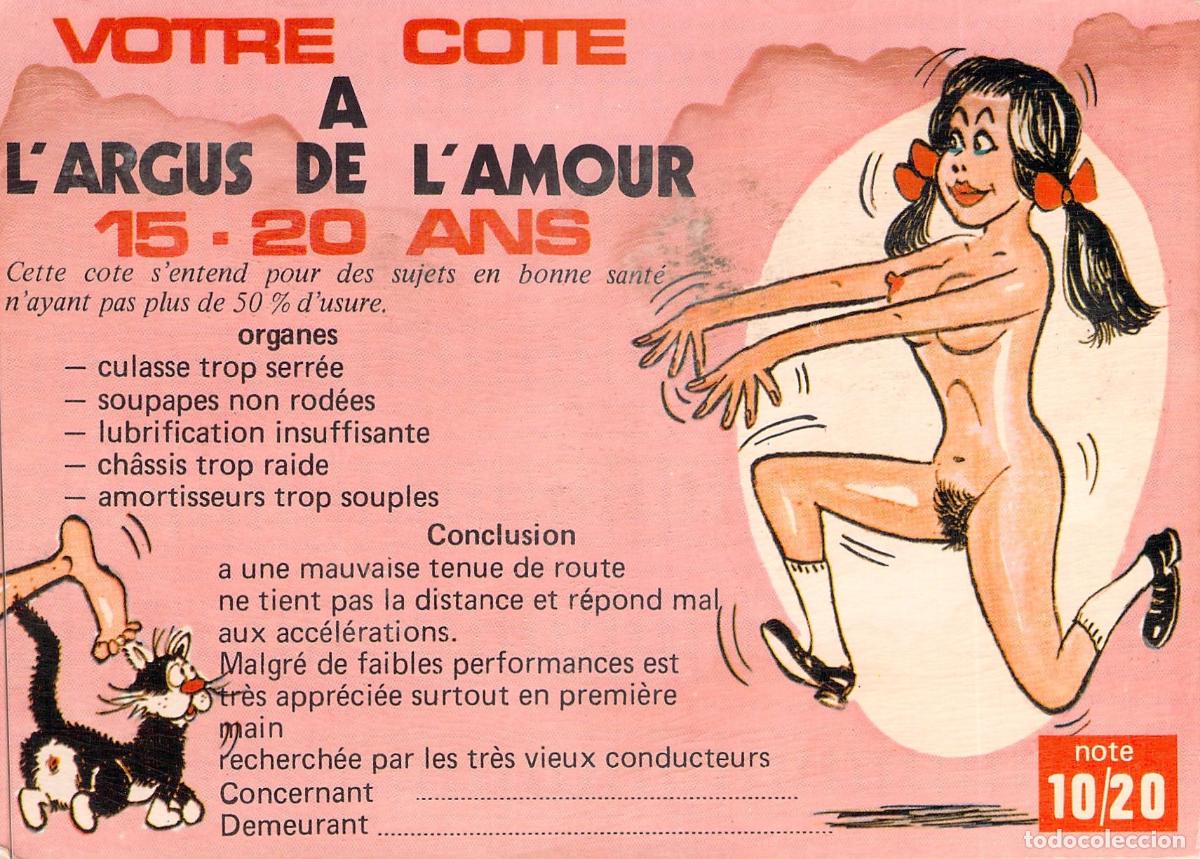 Postcards: Postal de Humor Franc&eacute;s L'Argus de l'Amour 15-20 a&ntilde;os