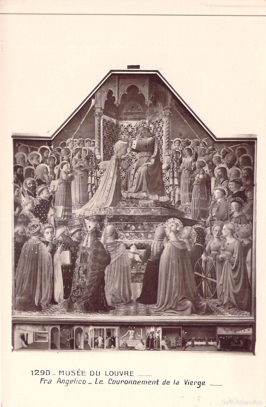Postcards: Postal Museo del Louvre Fra Angelico Coronaci&oacute;n de la Virgen