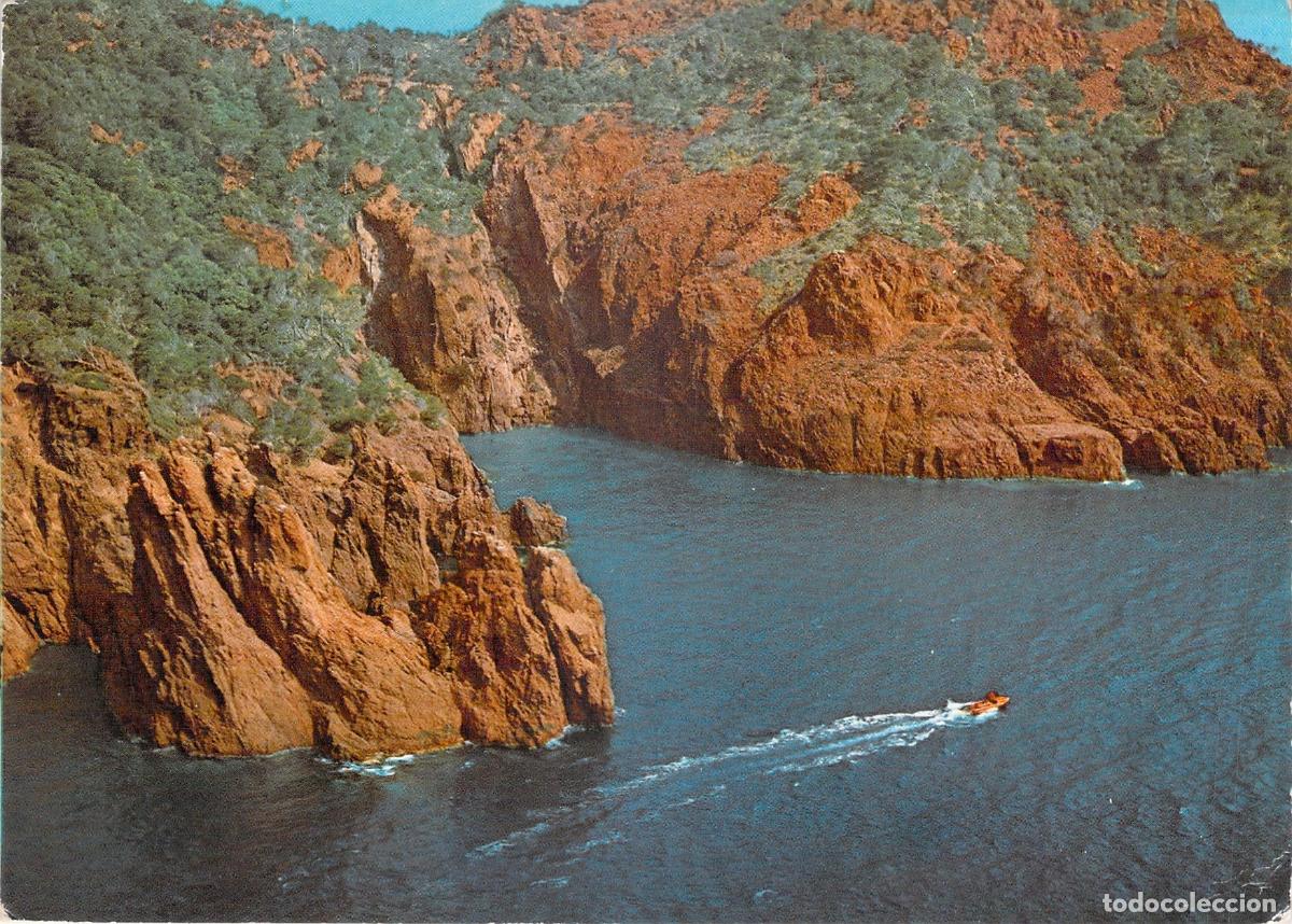 Postcards: Postal de La Corniche d'Or y Rocas Rojas de l'Est&eacute;rel, Francia