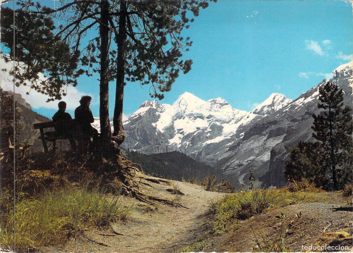 Postales: Postal de Kandersteg con Vistas a Bl&uuml;mlisalp y Fr&uuml;ndenhorn, Suiza