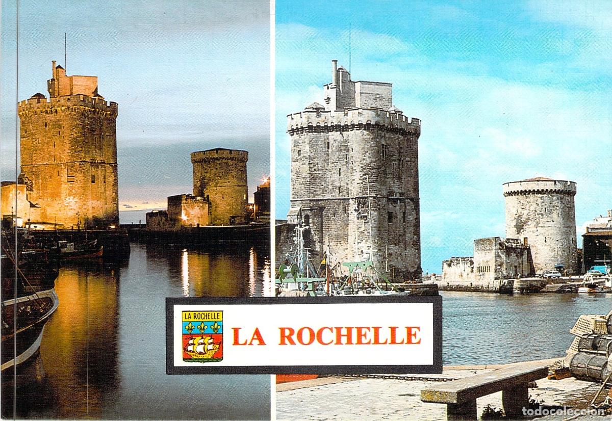 Postales: Postal Puerto Viejo de La Rochelle y sus Torres Famosas