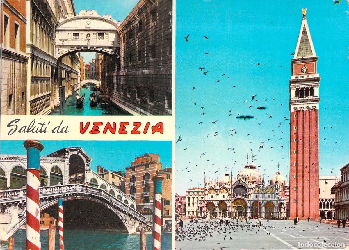 Postales: Postal de Venecia Multivista con Plaza San Marcos y Puente Rialto