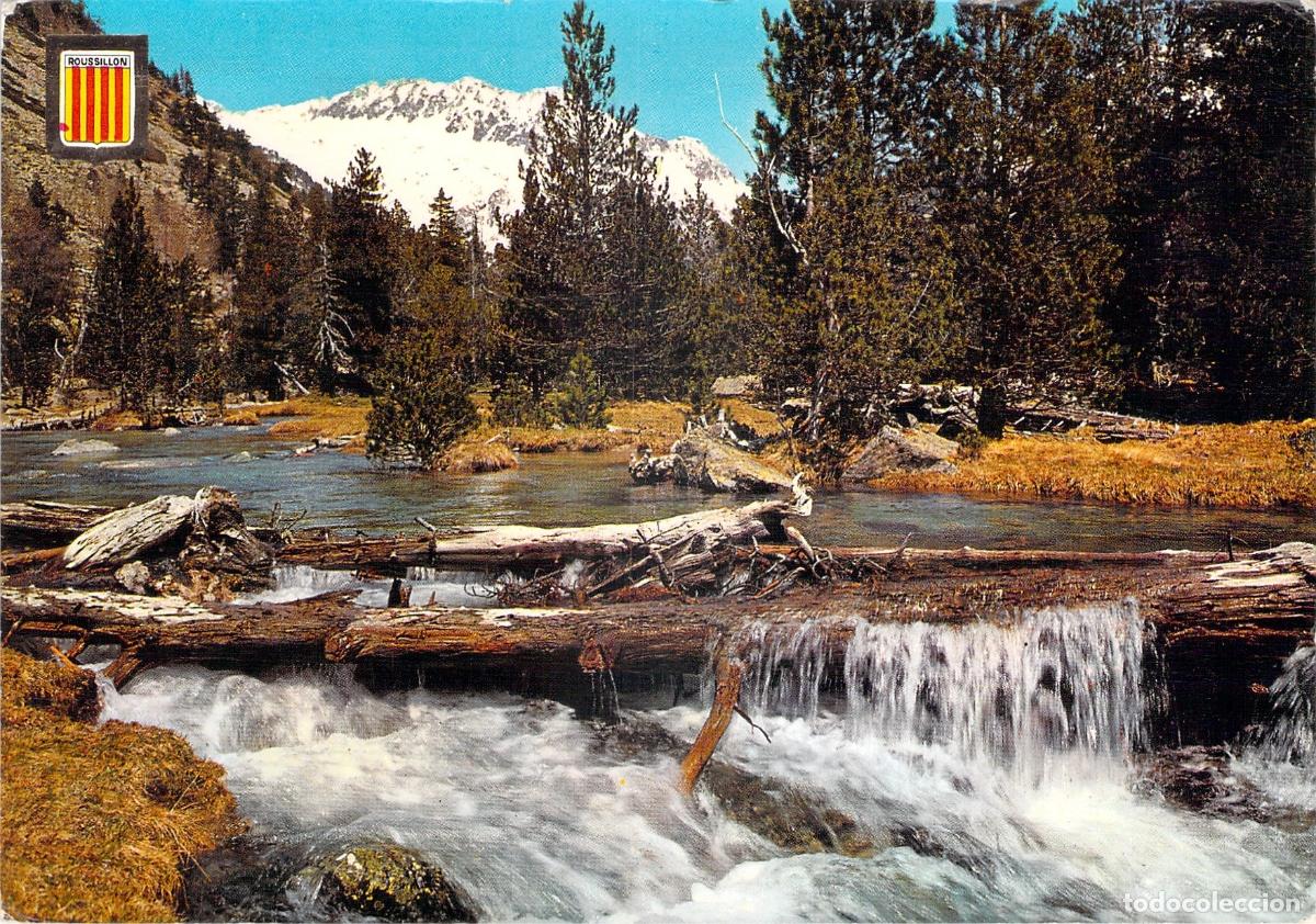 Postales: Tarjeta Postal Pirineos Franceses R&iacute;o y Paisaje de Monta&ntilde;a Roussillon