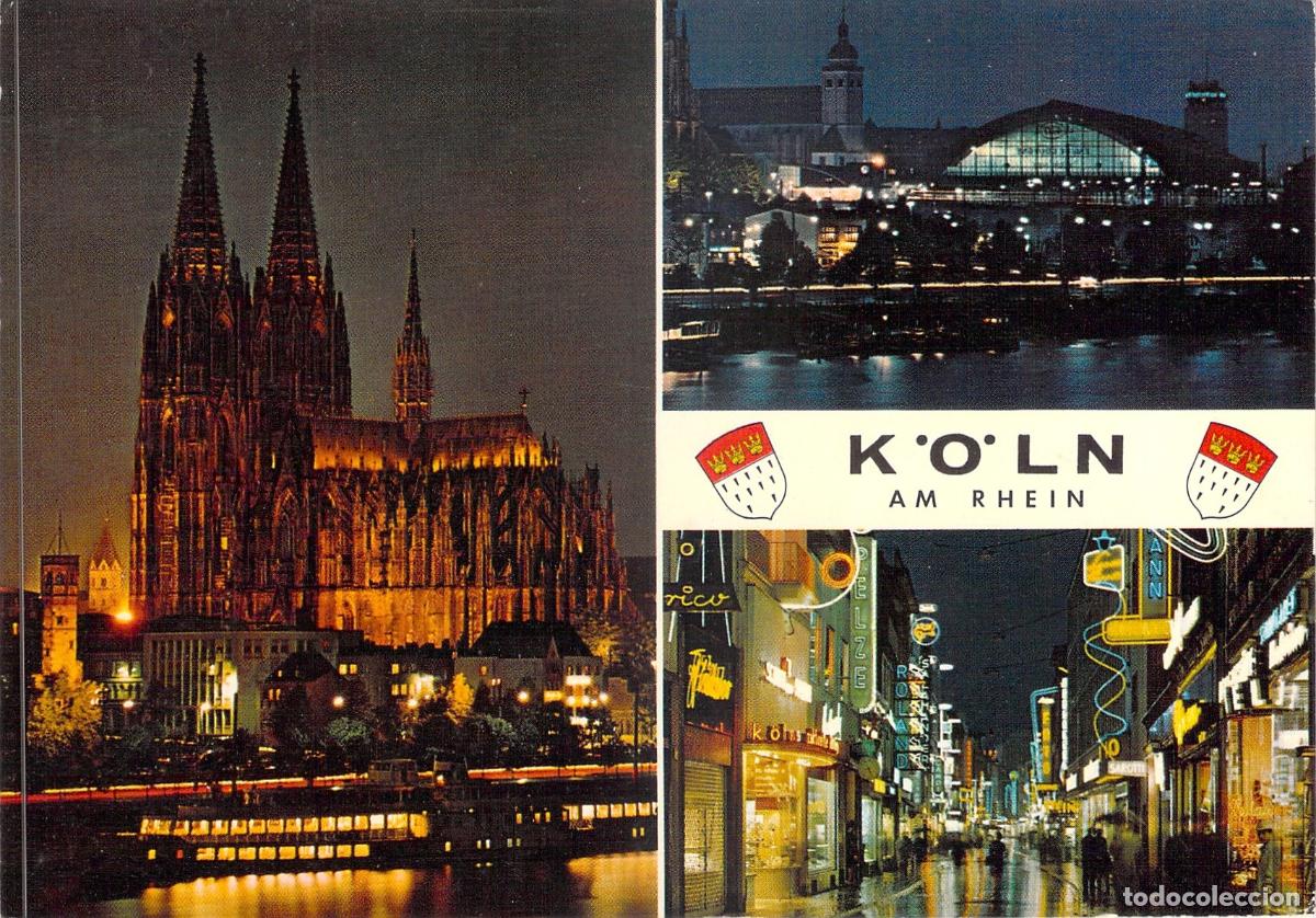 Postales: Postal de Colonia Alemania Vistas Nocturnas Catedral y Calles