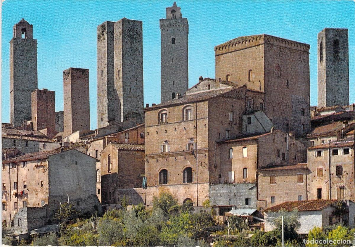Postales: Postal de San Gimignano, Italia - Vista Panor&aacute;mica de las Torres