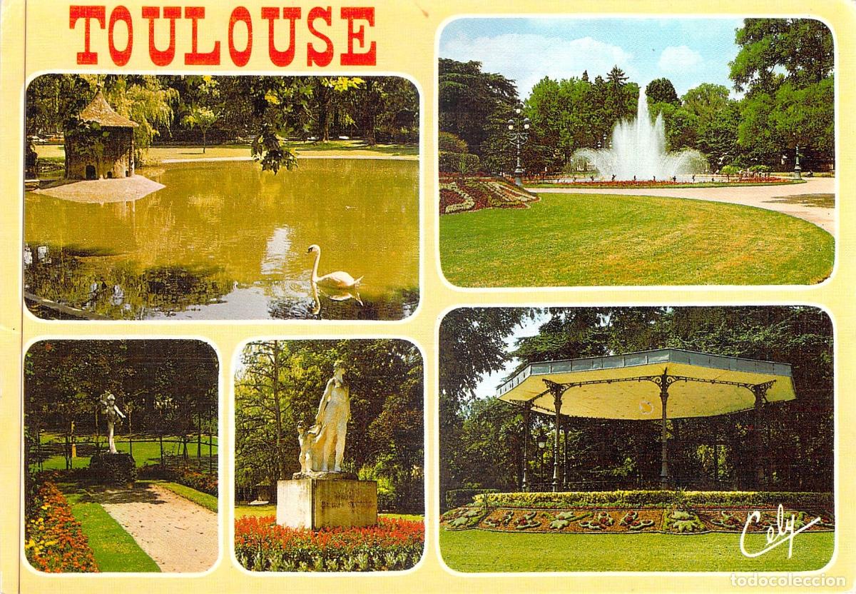 Postales: Postal de Toulouse, Jard&iacute;n del Grand Rond, Francia