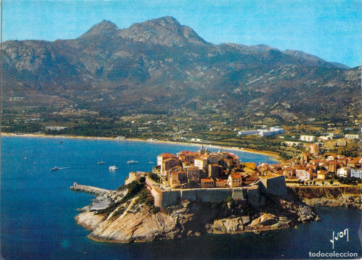 Postales: Tarjeta Postal Calvi C&oacute;rcega Vista A&eacute;rea Ciudadela y Playa