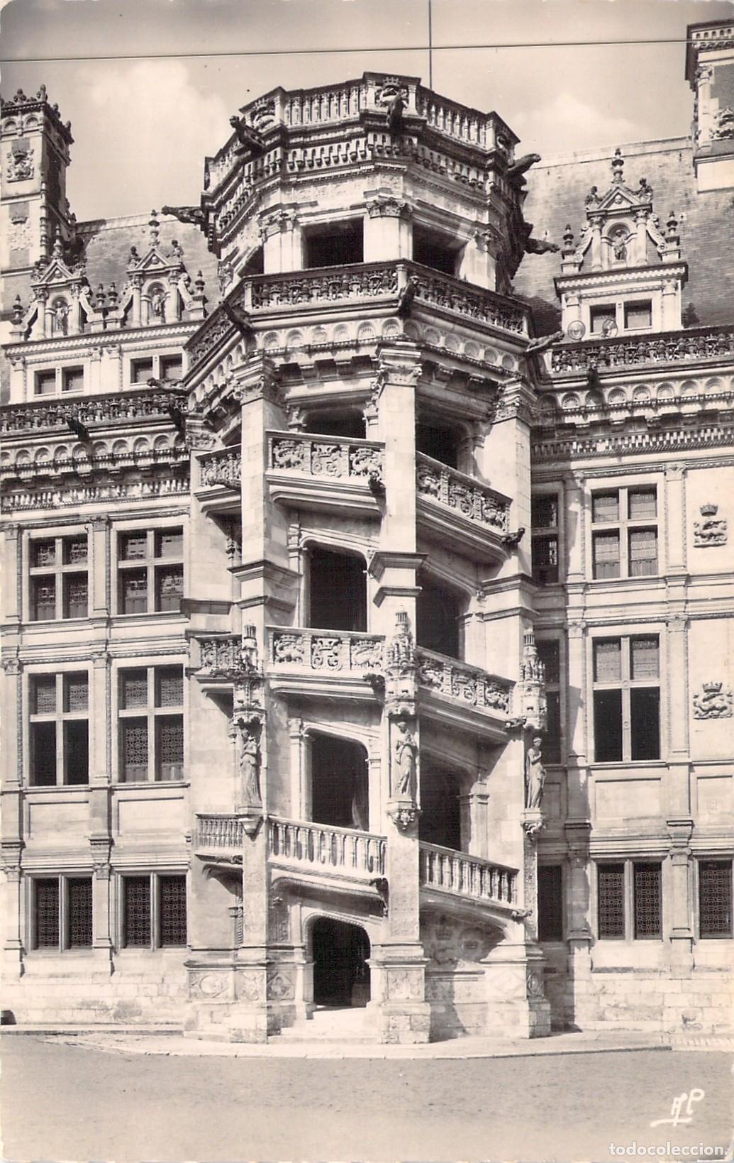 Postales: Postal del Castillo de Blois y la Escalera de Francisco I