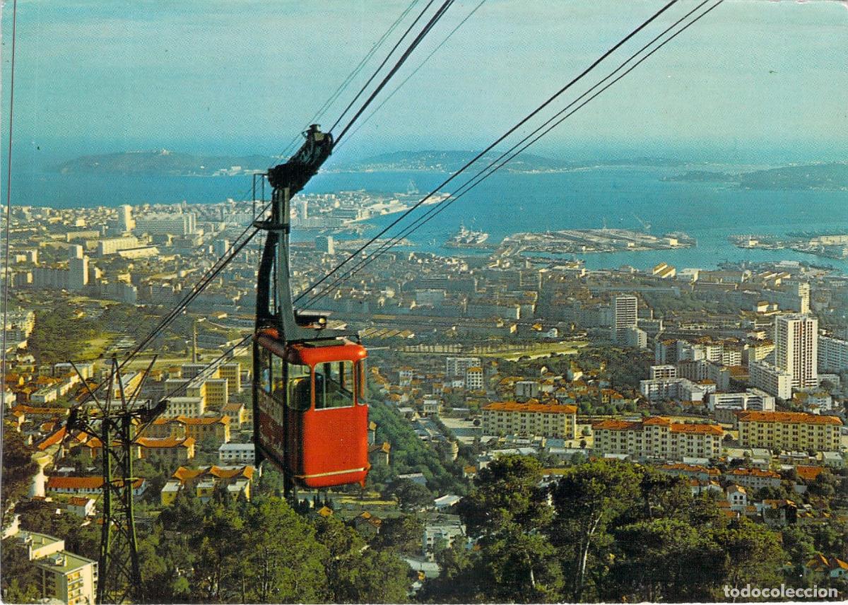 Postales: Postal de Toulon, Francia - Vista del Telef&eacute;rico y el Puerto