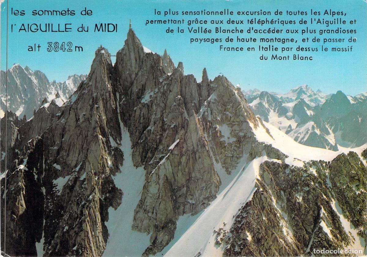 Postales: Postal de Chamonix Mont Blanc y la Aiguille du Midi, Francia