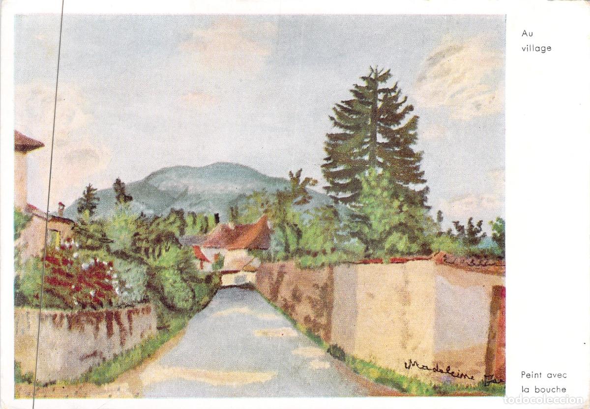 Postales: Postal Pintura al &Oacute;leo Au Village por Madeleine Jars